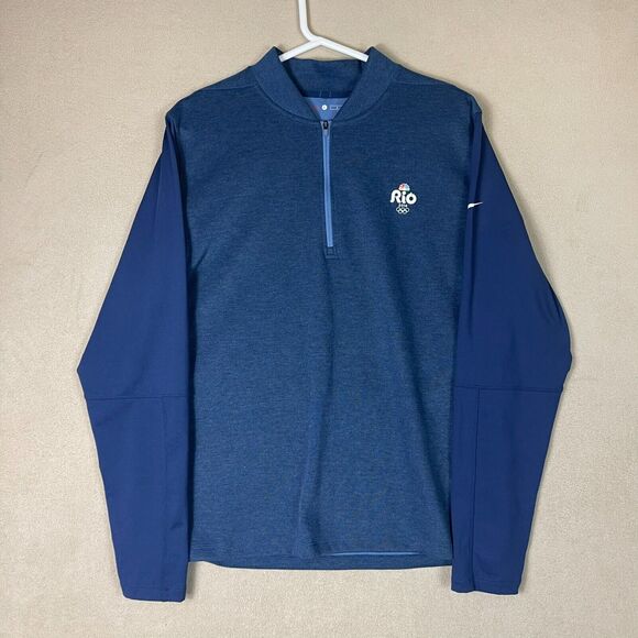 Nike Other - Nike Tiger Woods Collection Sweater Mens Large Blue Olympic Games Rio 2016 Adult